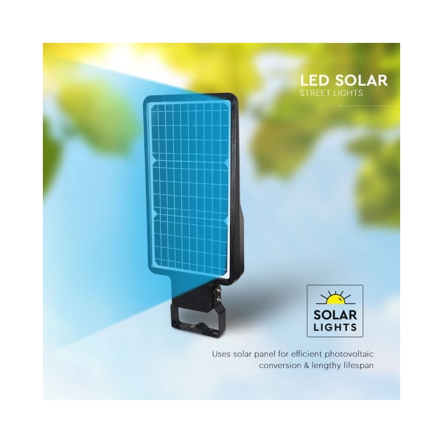 Farola solar LED con sensor LED/40W/9,6V IP65 6000K + control remoto
