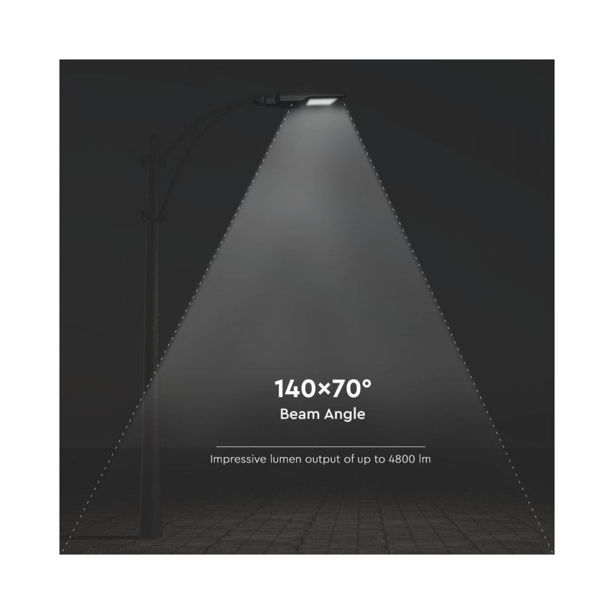 Farola solar LED con sensor LED/40W/9,6V IP65 6000K + control remoto