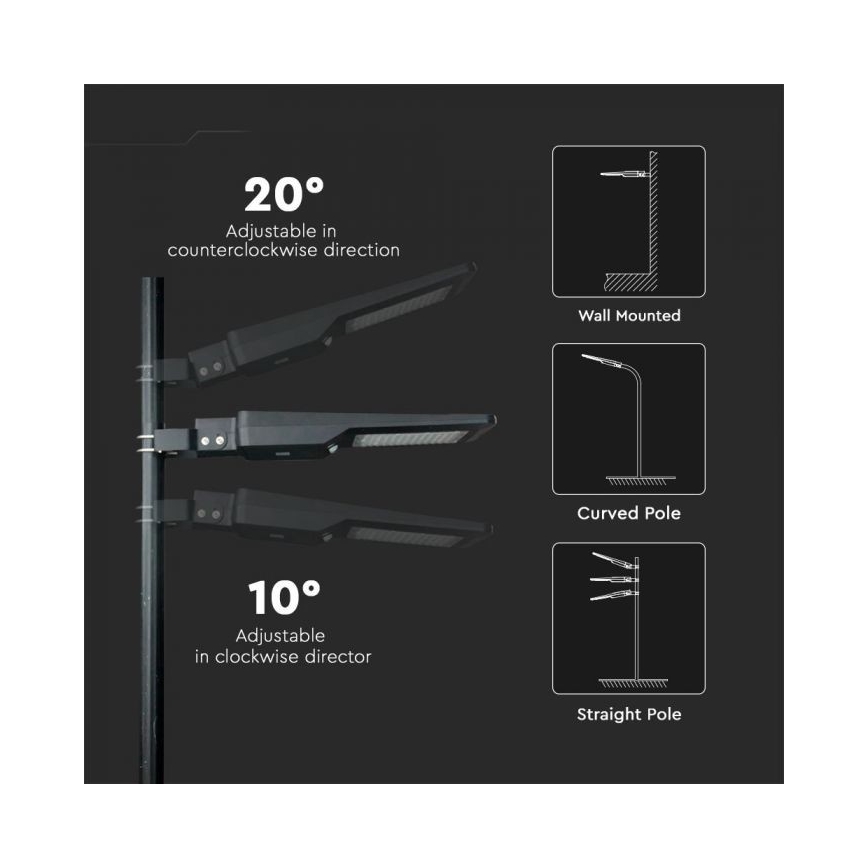 Farola solar LED con sensor LED/40W/9,6V IP65 6000K + control remoto