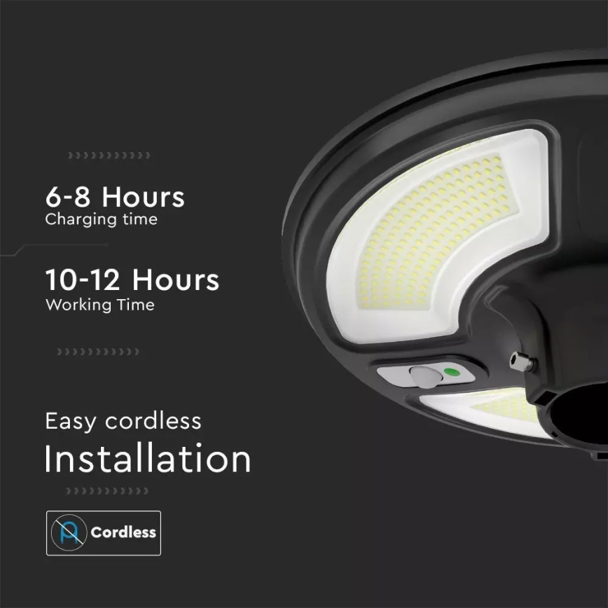 Farola solar LED con sensor LED/7,5W/3,2V IP65 4000K 15000 mAh + control remoto