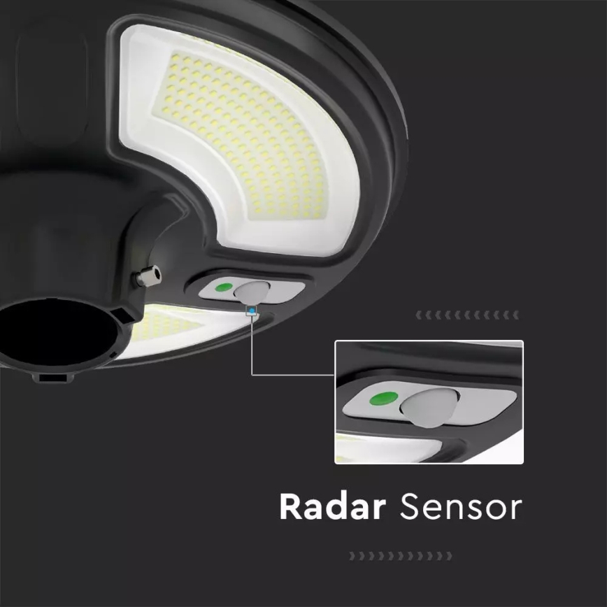 Farola solar LED con sensor LED/7,5W/3,2V IP65 4000K 15000 mAh + control remoto