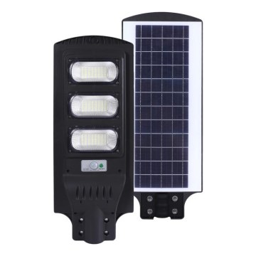 Farola solar LED regulable con sensor de movimiento y crepuscular URBI LED/8W/3,2V 6500K IP54 + control remoto