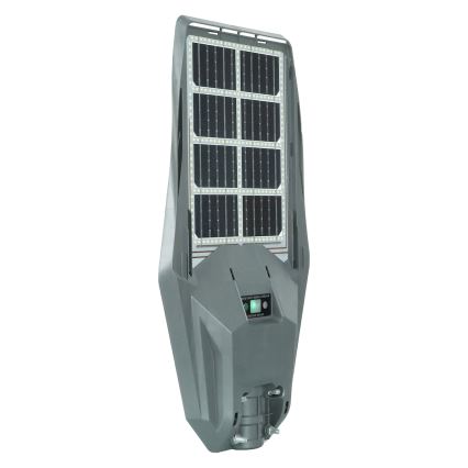 Farola solar LED regulable con sensor KERS LED/300W/3,2V 6500K 8000 mAh IP65 gris + mando a distancia