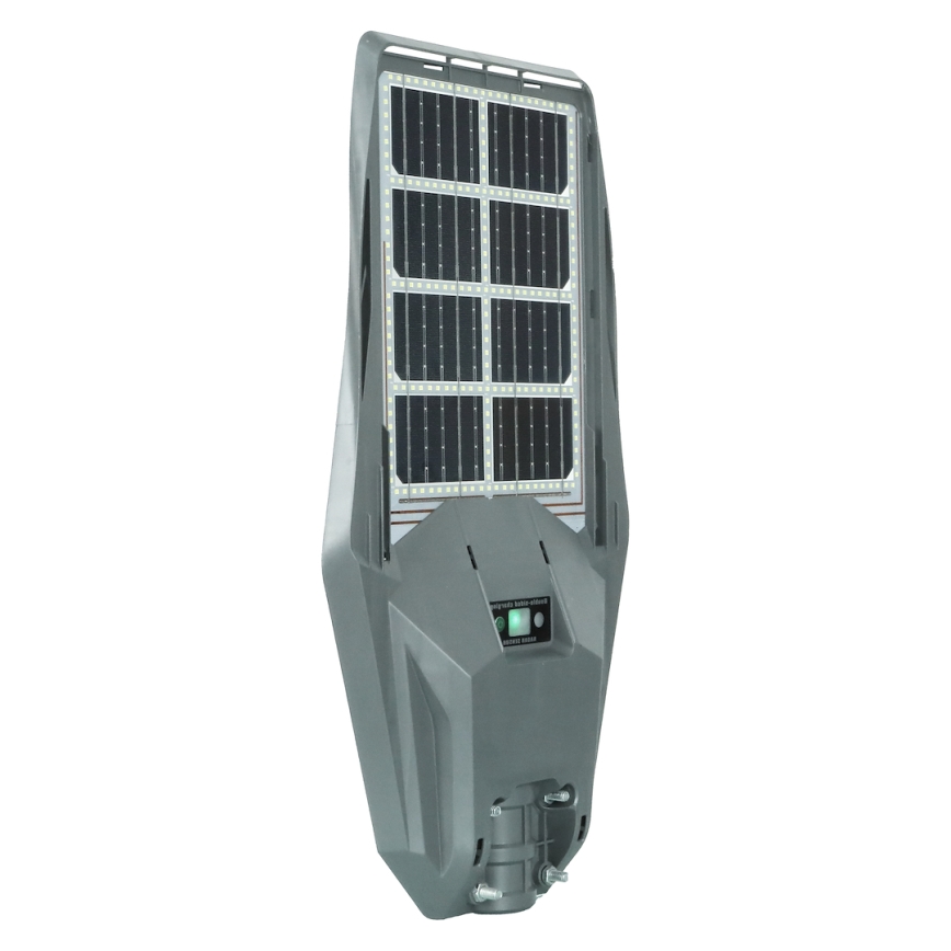 Farola solar LED regulable con sensor KERS LED/300W/3,2V 6500K 8000 mAh IP65 gris + mando a distancia