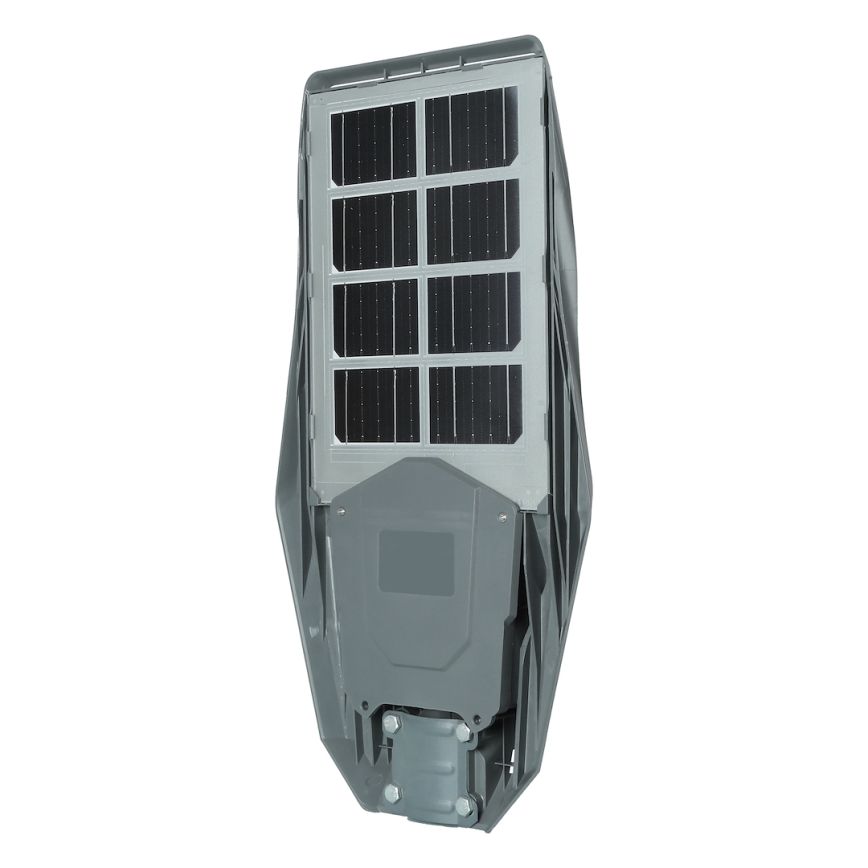 Farola solar LED regulable con sensor KERS LED/300W/3,2V 6500K 8000 mAh IP65 gris + mando a distancia