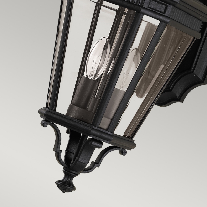 Feiss - Aplique de exterior COTSWOLD LANE 2xE14/60W/230V IP44 negro