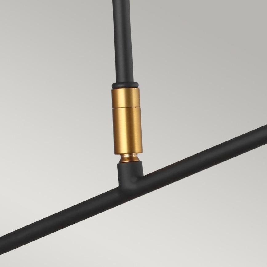 Feiss - Aplique SIMON 1xE27/60W/230V negro/dorado