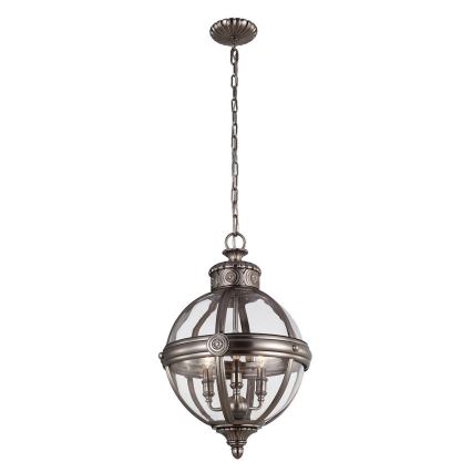 Feiss - Lámpara colgante con cadena ADAMS 3xE14/60W/230V bronce