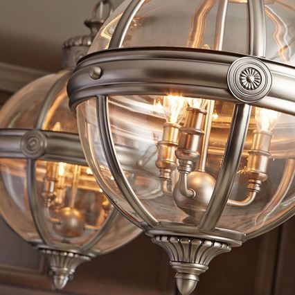 Feiss - Lámpara colgante con cadena ADAMS 3xE14/60W/230V bronce