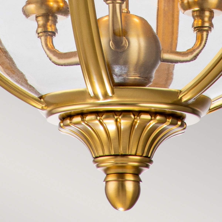 Feiss - Lámpara colgante con cadena ADAMS 3xE14/60W/230V dorado