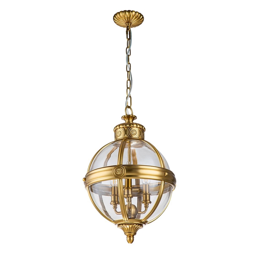 Feiss - Lámpara colgante con cadena ADAMS 3xE14/60W/230V dorado