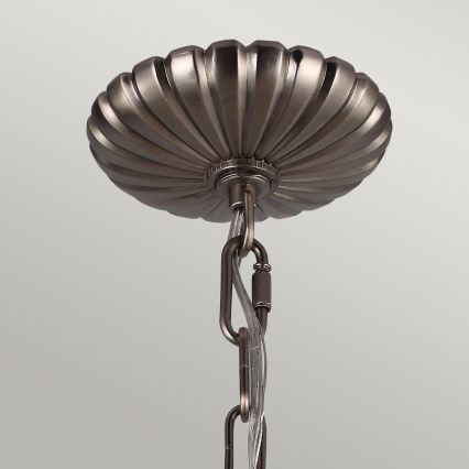 Feiss - Lámpara colgante con cadena ADAMS 4xE14/60W/230V bronce