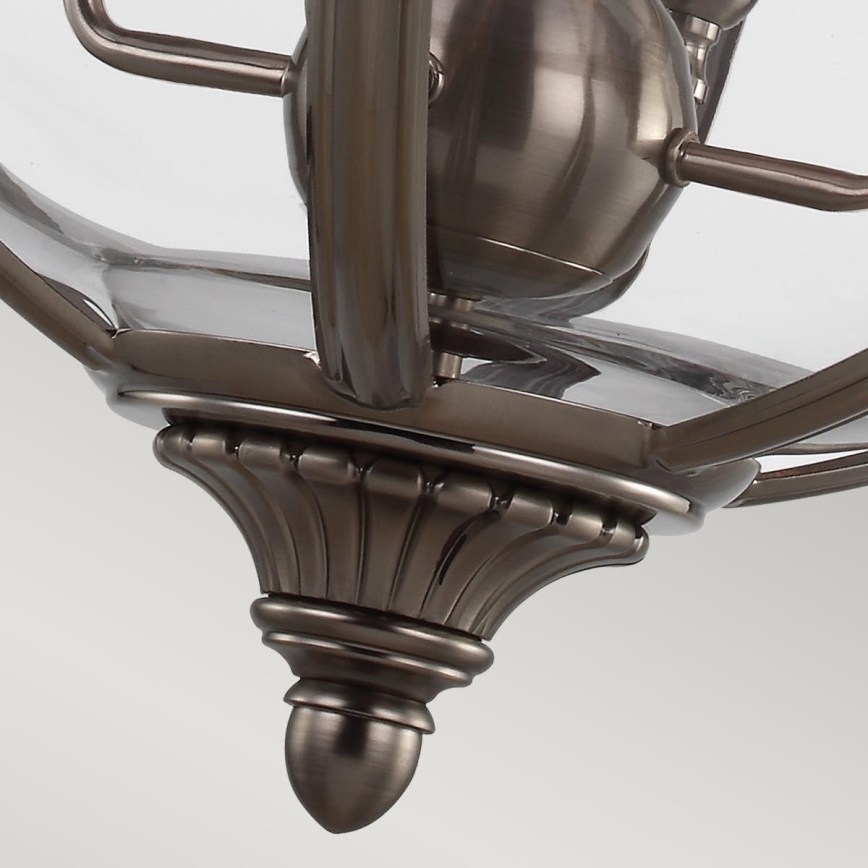 Feiss - Lámpara colgante con cadena ADAMS 4xE14/60W/230V bronce