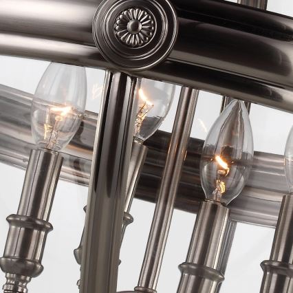 Feiss - Lámpara colgante con cadena ADAMS 4xE14/60W/230V bronce