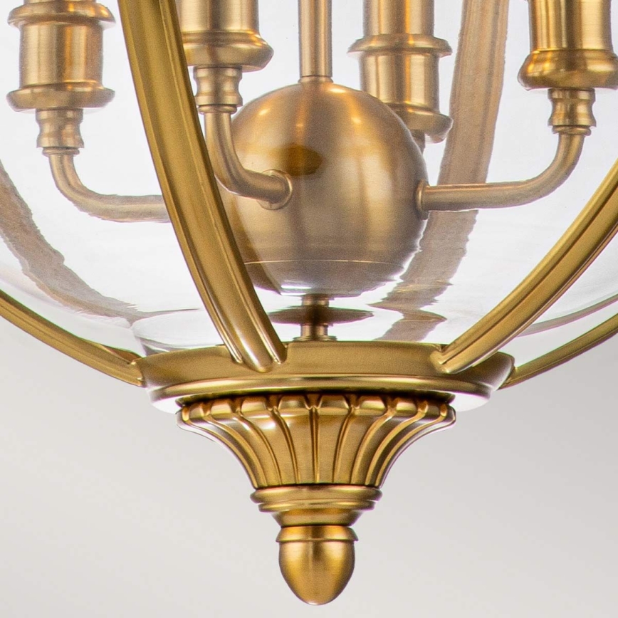 Feiss - Lámpara colgante con cadena ADAMS 4xE14/60W/230V dorado