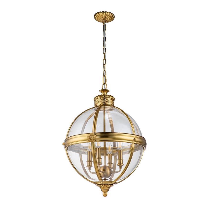 Feiss - Lámpara colgante con cadena ADAMS 4xE14/60W/230V dorado