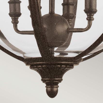 Feiss - Lámpara colgante con cadena ADAMS 4xE14/60W/230V bronce