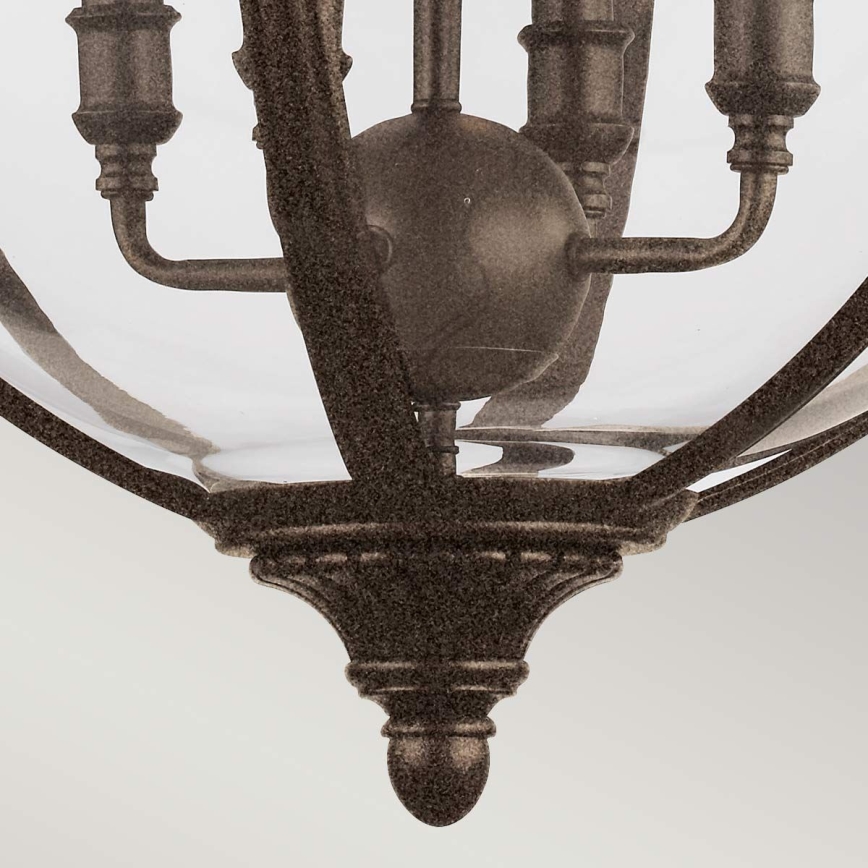 Feiss - Lámpara colgante con cadena ADAMS 4xE14/60W/230V bronce