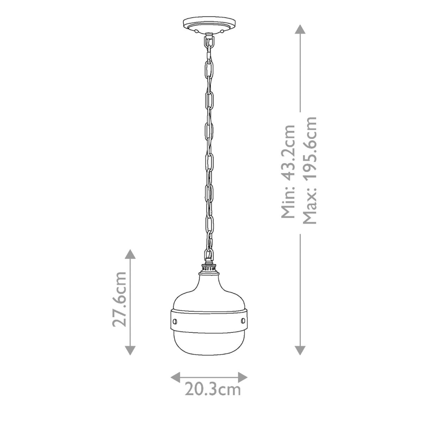 Feiss - Lámpara colgante con cadena CADENCE 1xE27/75W/230V