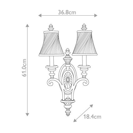 Feiss - Aplique DRAWING ROOM 2xE14/60W/230V