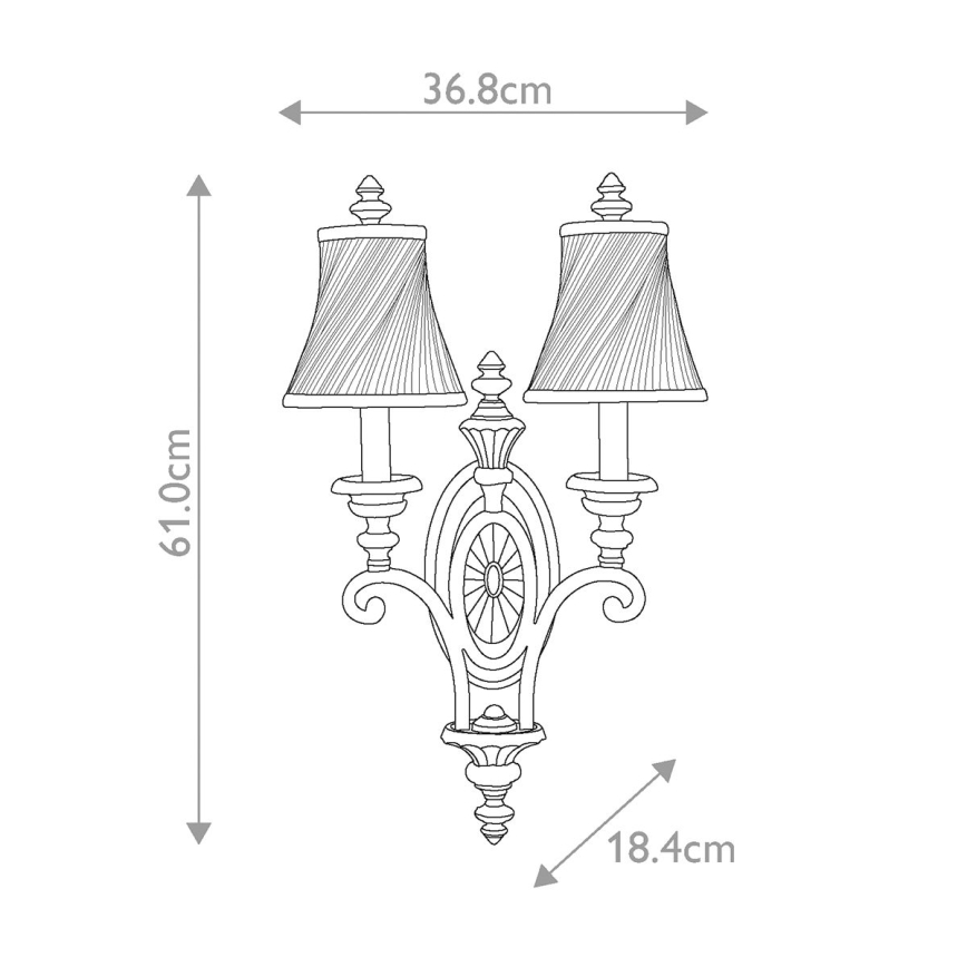 Feiss - Aplique DRAWING ROOM 2xE14/60W/230V