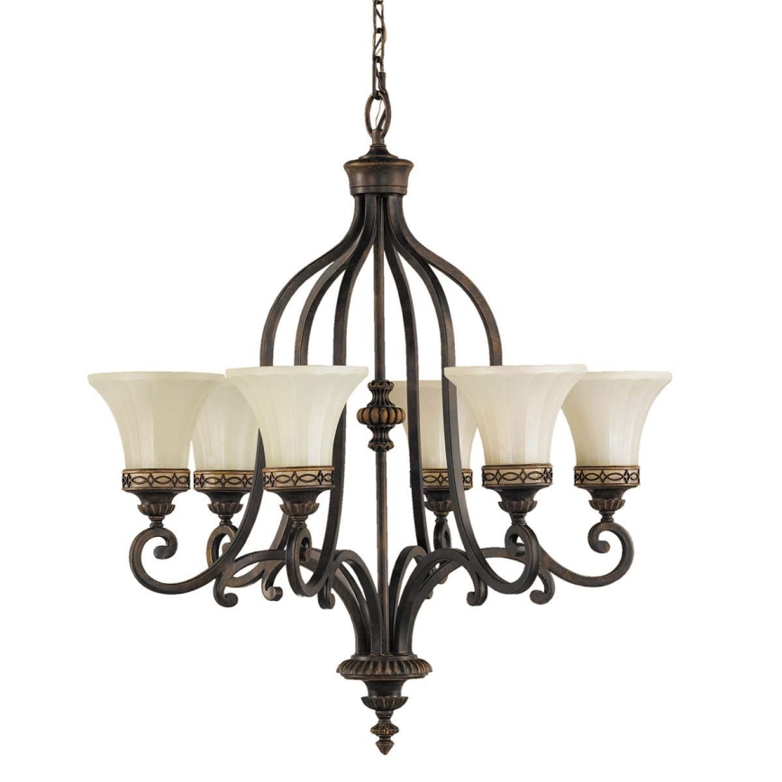 Feiss - Lámpara colgante con cadena DRAWING ROOM 6xE27/60W/230V