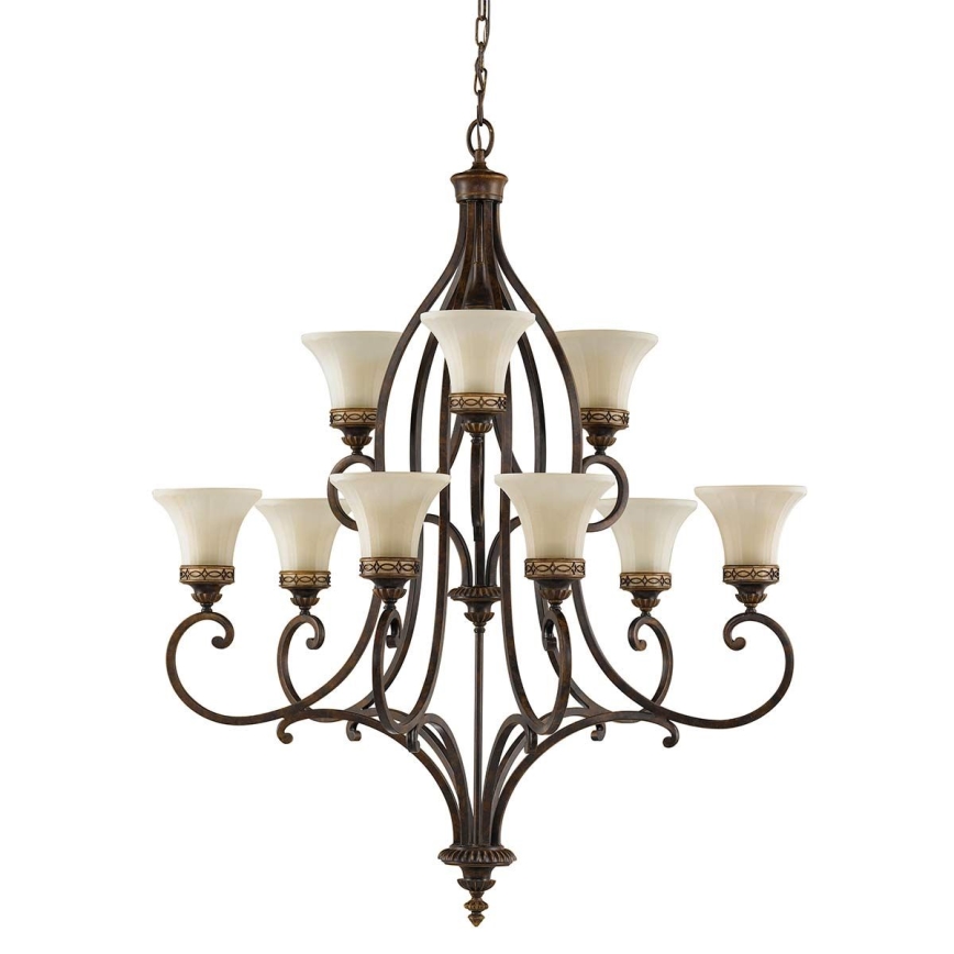 Feiss - Lámpara colgante con cadena DRAWING ROOM 9xE27/60W/230V