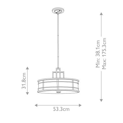 Feiss - Lámpara de techo FUSION 3xE27/60W/230V