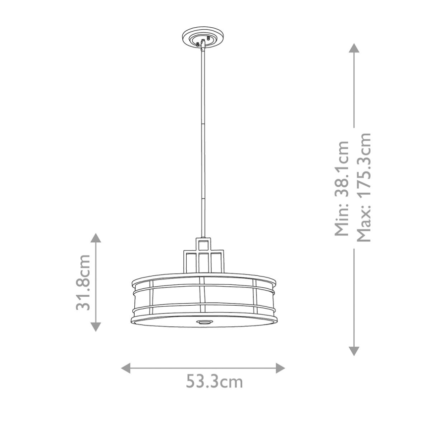 Feiss - Lámpara de techo FUSION 3xE27/60W/230V