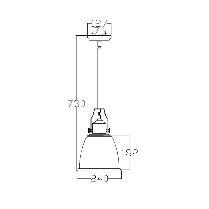 Feiss - Lámpara colgante HOBSON 1xE27/60W/230V bronce