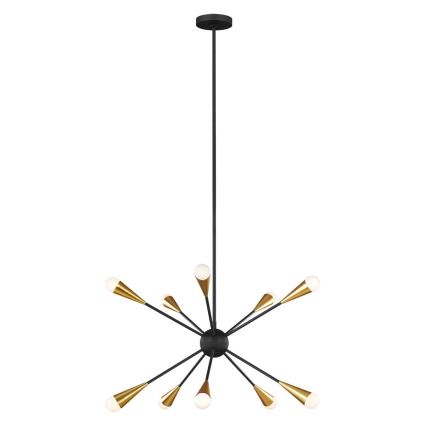 Feiss - Lámpara colgante LED JAX 10xG9/3W/230V negro/dorado