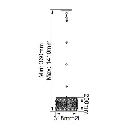 Feiss - Lámpara colgante LUCIA 1xE27/60W/230V