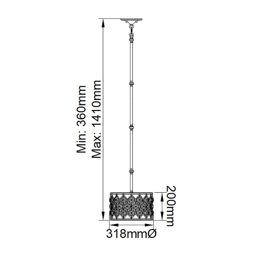 Feiss - Lámpara colgante LUCIA 1xE27/60W/230V