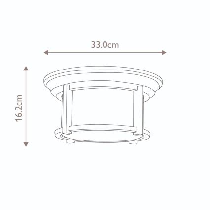 Feiss - Plafón de exterior MERRIL 2xE27/60W/230V IP44