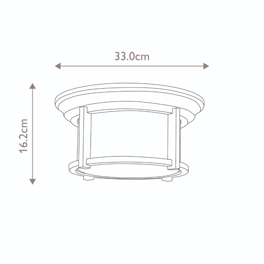 Feiss - Plafón de exterior MERRIL 2xE27/60W/230V IP44