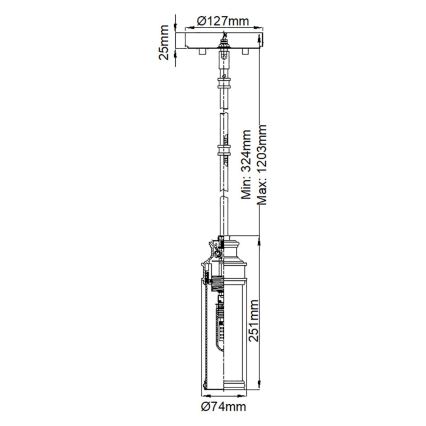Feiss - Lámpara colgante de baño LED PAYNE 1xG9/3W/230V IP44