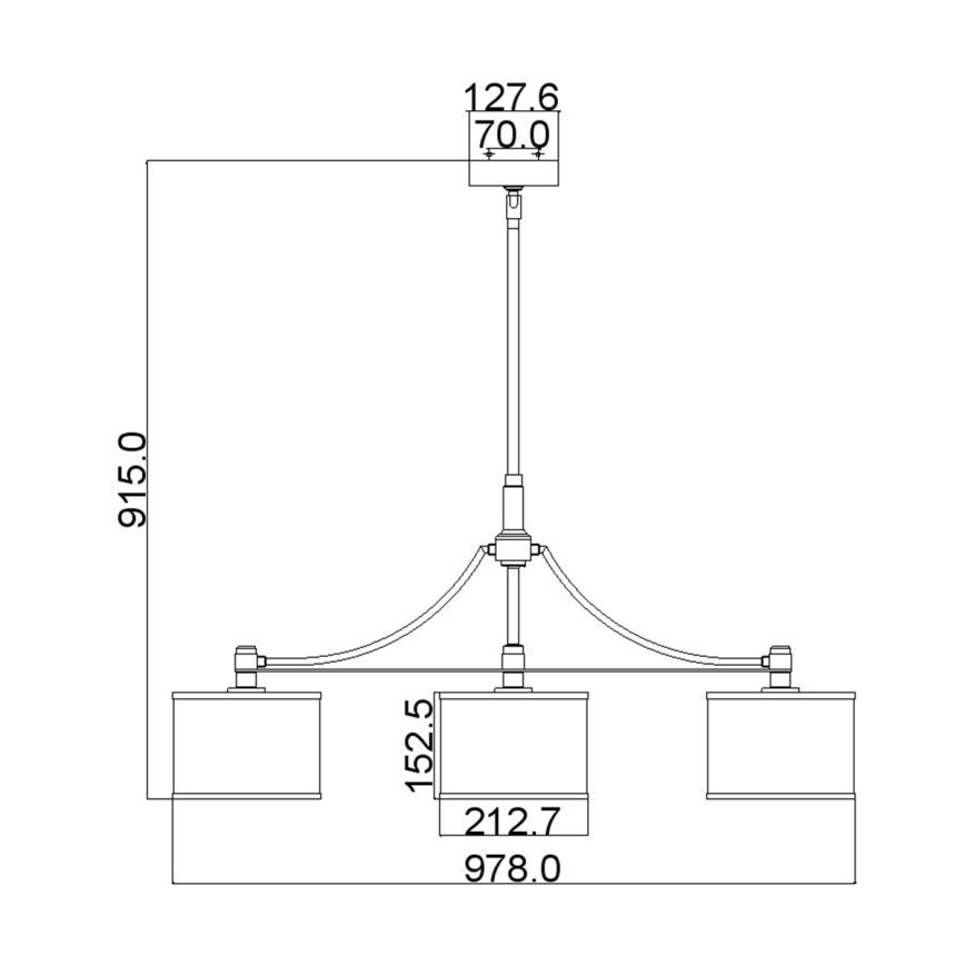 Feiss - Lámpara colgante PROSPECT PARK 3xE27/60W/230V
