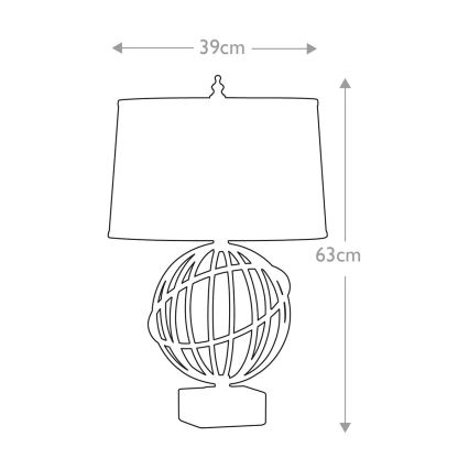 Feiss - Lámpara de mesa SPENCER 1xE27/60W/230V