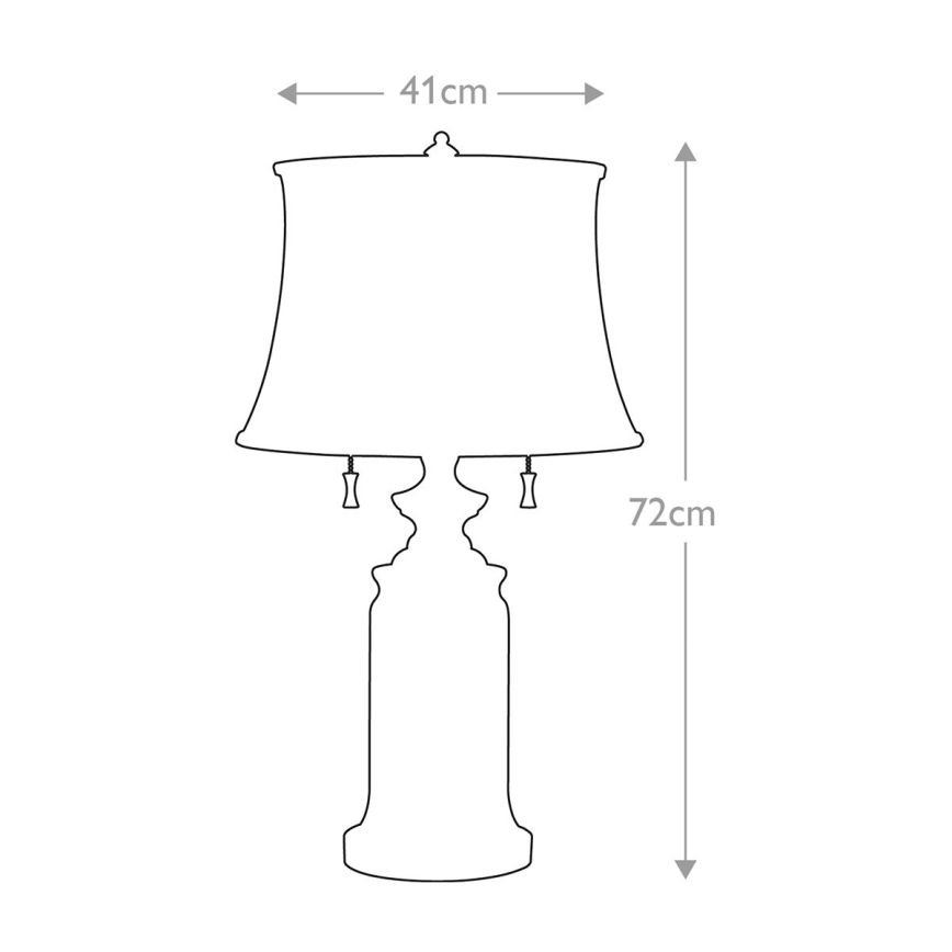 Feiss - Lámpara de mesa STATEROOM 2xE27/60W/230V plata