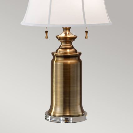 Feiss - Lámpara de mesa STATEROOM 2xE27/60W/230V latón