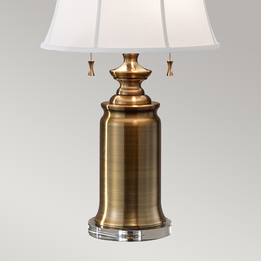 Feiss - Lámpara de mesa STATEROOM 2xE27/60W/230V latón