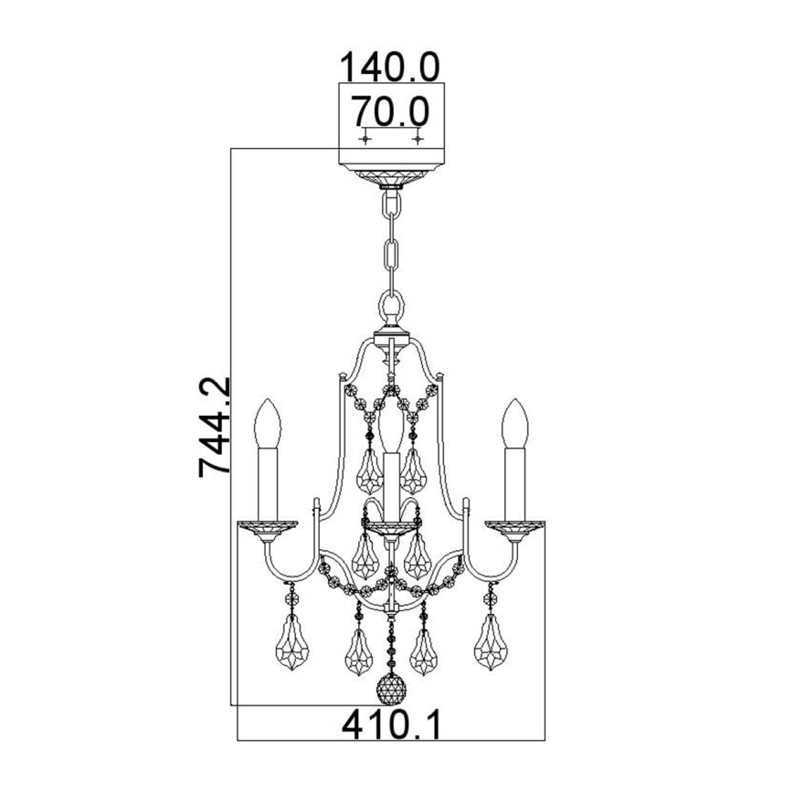 Feiss - Lámpara colgante con cadena VALENTINA 4xE14/60W/230V