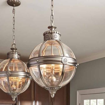 Feiss - Lámpara colgante con cadena ADAMS 3xE14/60W/230V bronce