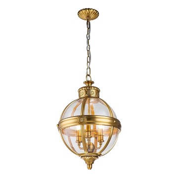 Feiss - Lámpara colgante con cadena ADAMS 3xE14/60W/230V dorado