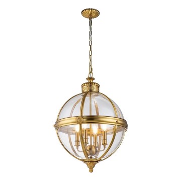 Feiss - Lámpara colgante con cadena ADAMS 4xE14/60W/230V dorado