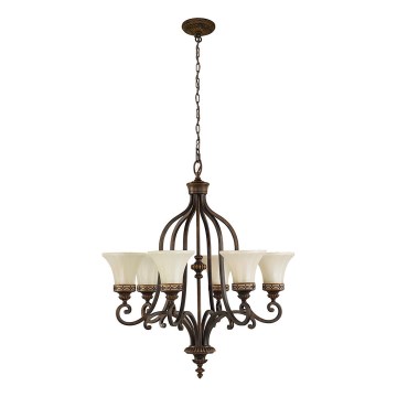 Feiss - Lámpara colgante con cadena DRAWING ROOM 6xE27/60W/230V