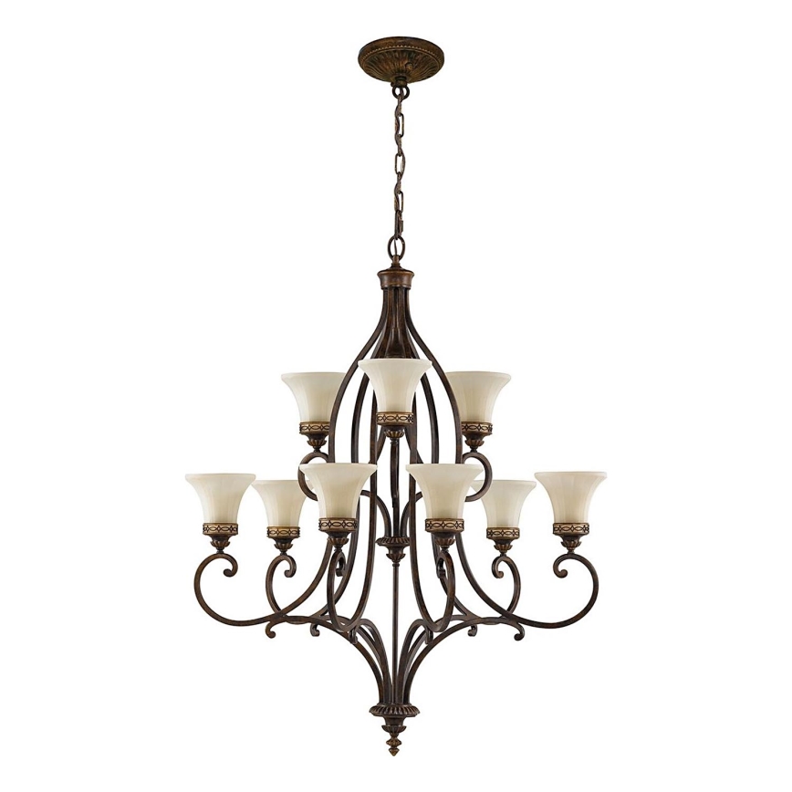 Feiss - Lámpara colgante con cadena DRAWING ROOM 9xE27/60W/230V