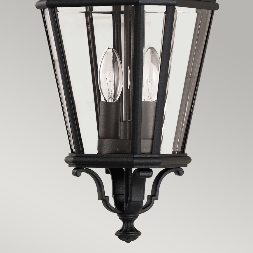 Feiss - Lámpara colgante para exterior COTSWOLD LANE 2xE14/60W/230V negro