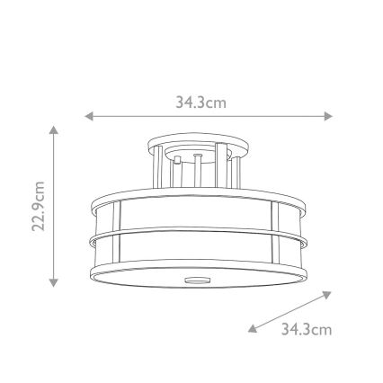 Feiss - Lámpara de techo FUSION 3xE27/60W/230V
