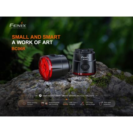 Fenix BC06R - LED Luz de bicicleta regulable y recargable LED/USB IP66 90 lm 24,5 h